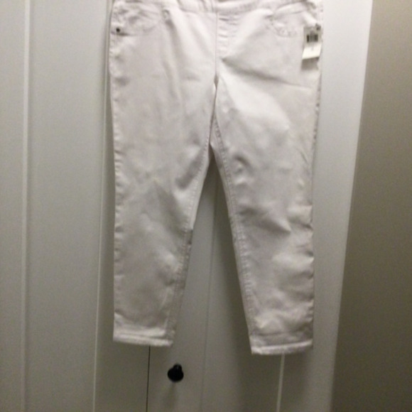 NWT Ladies White Cotton/Polyester Ankle Pant For Petites - Picture 11 of 12